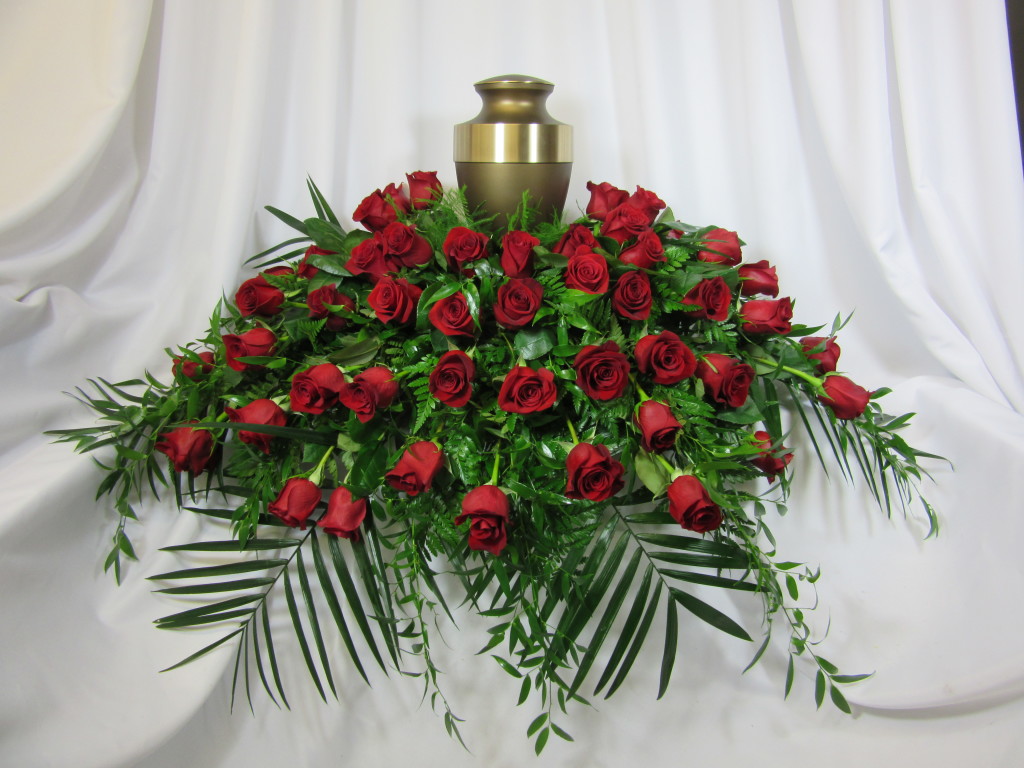 Red Rose “Urn” Spray Lougheed Flowers